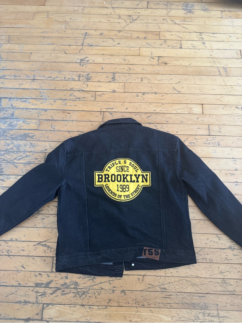 Vintage Black Denim Jacket by Triple 5 Soul
